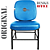 Cadeira para Obesos que Suporta até 200kg Super Reforçada, ideal para Porteiros, Portaria de Condomínios, Escolas, Faculdades e Escritórios - Azul Bebê - Imagem 5