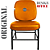 Cadeira para Obesos que Suporta até 200kg Super Reforçada, ideal para Porteiros, Portaria de Condomínios, Escolas, Faculdades e Escritórios - Laranja - Imagem 5