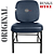 Cadeira para Obesos que Suporta até 200kg Super Reforçada, ideal para Porteiros, Portaria de Condomínios, Escolas, Faculdades e Escritórios - Azul Marinho - Imagem 4