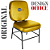 Cadeira para Obesos que Suporta até 200kg Super Reforçada, ideal para Porteiros, Portaria de Condomínios, Escolas, Faculdades e Escritórios - Amarelo Mostarda - Imagem 3