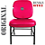 Cadeira para Obesos que Suporta até 200kg Super Reforçada, ideal para Porteiros, Portaria de Condomínios, Escolas, Faculdades e Escritórios - Rosa Pink - Imagem 3