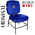 Cadeira para Obesos que Suporta até 200kg Super Reforçada, ideal para Porteiros, Portaria de Condomínios, Escolas, Faculdades e Escritórios - Azul Royal - Imagem 3