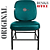 Cadeira para Obesos que Suporta até 200kg Super Reforçada, ideal para Porteiros, Portaria de Condomínios, Escolas, Faculdades e Escritórios - Verde - Imagem 5