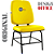 Cadeira que Suporta até 200kg para Obesos Super Reforçada, ideal para Porteiros, Portaria de Condomínios, Escolas, Faculdades e Escritórios - Amarelo - Imagem 2