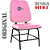 Cadeira que Suporta até 200kg para Obesos Super Reforçada, ideal para Porteiros, Portaria de Condomínios, Escolas, Faculdades e Escritórios - Rosa Claro - Imagem 2