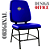 Cadeira que Suporta até 200kg para Obesos Super Reforçada, ideal para Porteiros, Portaria de Condomínios, Escolas, Faculdades e Escritórios - Azul Royal - Imagem 2