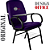 Cadeira Escolar que Suporta até 200kg Super Reforçada para Obesos, ideal para Escolas e Faculdades - Roxo - Imagem 5