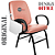 Cadeira Escolar que Suporta até 200kg Super Reforçada para Obesos, ideal para Escolas e Faculdades - Vermelho Telha - Imagem 3