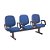 Cadeira Diretor em Longarina com 3 lugares Linha Blenda Azul - Imagem 1