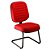 Cadeira Diretor sem Braços Linha Blenda Base Fixa em S Vermelho - Imagem 1