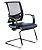 Cadeira Diretor com encosto Tela Mesh Linha Net Design Preto - Imagem 1