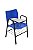 Cadeira Iso com Braço Linha Polipropileno Iso Universitária Azul - Imagem 1