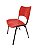 Cadeira Empilhável Iso Linha Polipropileno Iso Vermelho - Imagem 1