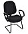 Cadeira Diretor com Braços Base Fixa em S  Linha Classic Preto - Imagem 1