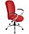 Cadeira Presidente com Braços e Base Cromada  Linha Lombar Vermelho - Imagem 1