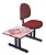 Cadeira Executiva e mesa para recepção Linha Office Vermelho - Imagem 1