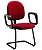 Cadeira Executiva Base Fixa em S  Linha Office Cor Vermelho - Imagem 1
