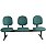 Cadeira Executiva em Longarina Linha Office Gomada Verde - Imagem 1