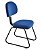 Cadeira Secretária com Base Fixa Trapézio Linha Robust Azul - Imagem 1