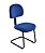 Cadeira Secretária Base Fixa em S Linha Robust Azul - Imagem 1
