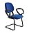 Cadeira Executiva Base Fixa em S com Braços Linha Robust Azul - Imagem 1