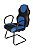 Cadeira Gamer Base Fixa com braço Linha Gamer Racing Azul - Imagem 2