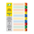 DIVISORIA PARA FICHARIO UNIVERSITARIO C/10 DIVISÕES COLOR 225X310MM ACP - Imagem 1