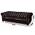 Sofá 1,80m Chesterfield Capitonê Living Corino Viena Marrom - Imagem 4