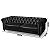 Sofá 2,20m Chesterfield Capitonê Living Corino Viena Preto - Imagem 4