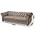 Sofá 2,20m Chesterfield Capitonê Living Sued Viena Bege - Imagem 4