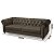 Sofá 2,20m Chesterfield Capitonê Living Sued Viena Marrom - Imagem 4