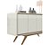 Aparador Buffet Channel Com Pés de Madeira Nature/Off White - Imagem 2
