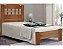Cama de Solteiro Roma de Madeira Maciça Angelim Pedra/Tauari - Cerejeira - Imagem 1