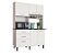 Cozinha Compacta 5 Portas e 3 Gavetas com Balcão Branco Acacia - Imagem 3