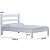 Cama de Casal Esmeralda de Madeira Maciça Reforçada Branco - Imagem 2