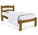 Cama de Solteiro Bonafé de Madeira Maciça Reforçada Imbuia - Imagem 1