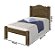 Cama de Solteiro em MDF Estrado Reforçado Lia Castanho Wood - Imagem 5