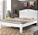 Cama de Casal em MDF Estrado Reforçado Elly Branco - Imagem 1