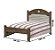 Cama de Solteiro em MDF Estrado Reforçado Elly Castanho/Avelã - Imagem 5