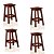 Mesa Com 4 Banquetas de Madeira Maciça 75x75 Bonacor Mogno - Imagem 3