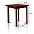 Mesa Com 4 Banquetas de Madeira Maciça 75x75 Bonacor Mogno - Imagem 5