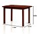 Mesa Com 4 Cadeiras de Madeira Maciça 115x75 Bonacor B Mogno - Imagem 3