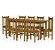 Mesa Com 8 Cadeiras de Madeira Maciça 220x88 Bonacor A Imbuia - Imagem 1