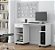 Conjunto Home Office Mesa de Computador + Armario Multiuso Million 100% MDF Branca - Imagem 2
