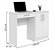 Conjunto Home Office Mesa de Computador + Armario Multiuso Spazio 100% MDF Branca - Imagem 3