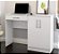 Conjunto Home Office Mesa de Computador + Armario Multiuso Spazio 100% MDF Branca - Imagem 2