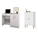 Conjunto Home Office Mesa de Computador + Armario Multiuso Spazio 100% MDF Branca - Imagem 1