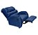 Poltrona do Papai Reclinavel Com Gatilho Zero Wall Suede Azul - Imagem 2