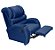 Poltrona do Papai Reclinavel Com Gatilho Zero Wall Suede Azul - Imagem 3