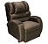 Poltrona do Papai Reclinavel Com Gatilho Zero Wall Suede Marrom - Imagem 2